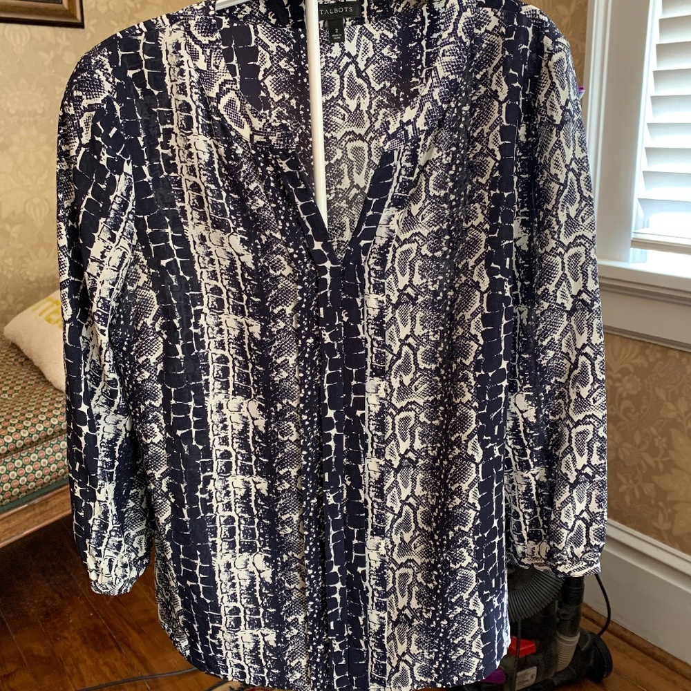 Talbots 100 percent silk blouse. Never worn . Retail 108.50